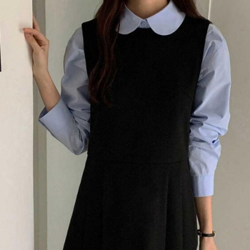 셀러허브 클래식 베스트 플리츠 원피스 SNY-0068