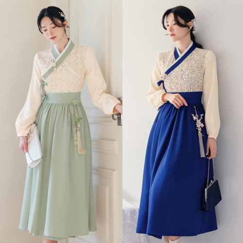 려원 생활한복 원피스 빅사이즈 생활한복 명절 모임룩