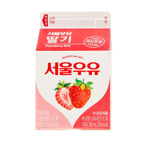 서울우유 딸기우유 300ml (5개)_이미지