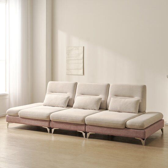 아로미가구 노블 스윙 조야 패브릭 소파 4인용 (고이스,스툴포함)_이미지