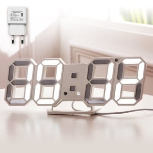 디지털<b>LED</b>시계 무소음 벽 탁상 전자 벽걸이 어댑터