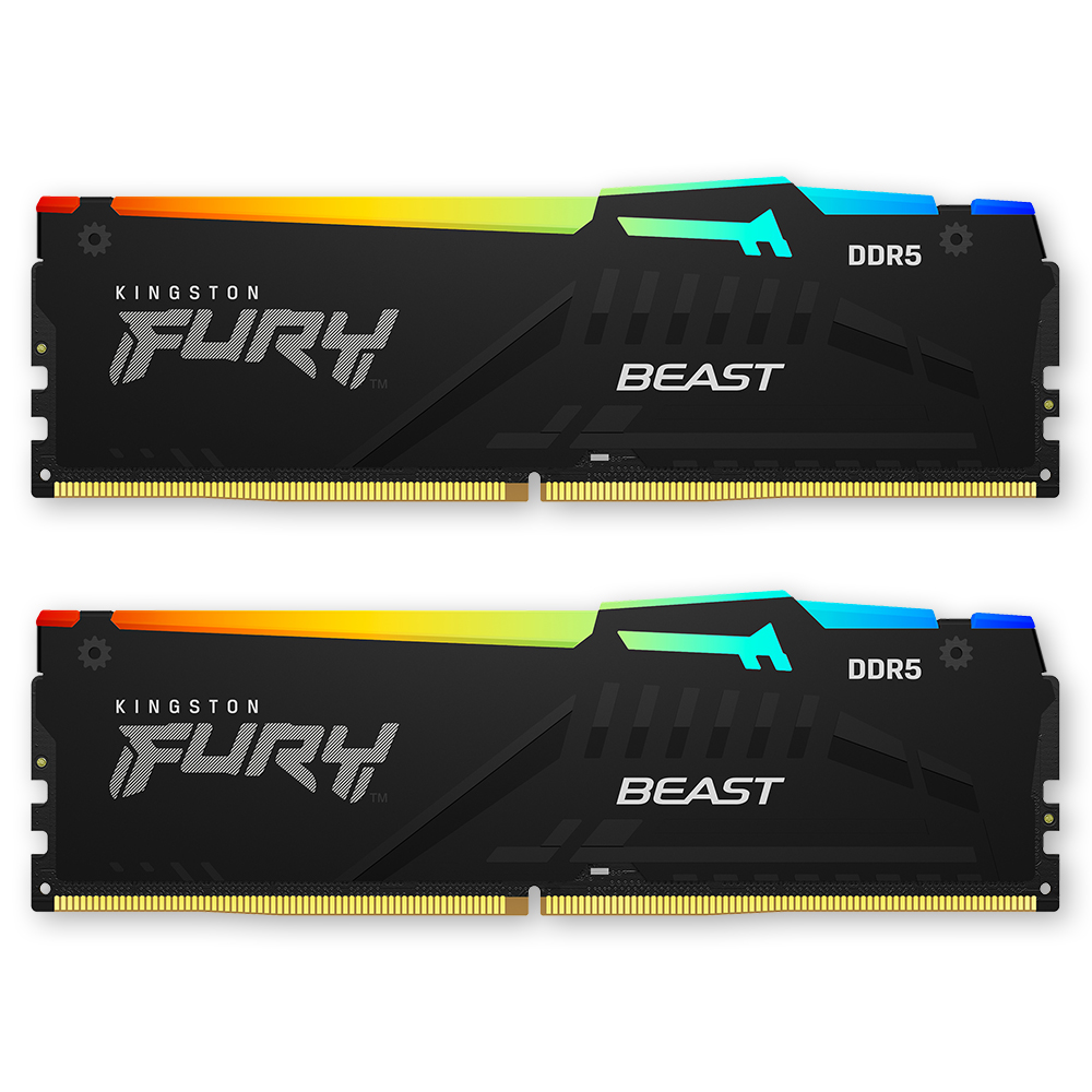 킹스톤 FURY DDR5-6000 CL30 Beast RGB 블랙 패키지 코잇 (64GB(32Gx2))
