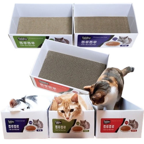 테비토퍼 테비 쮸루쮸루 박스 고양이 스크래쳐 혼합