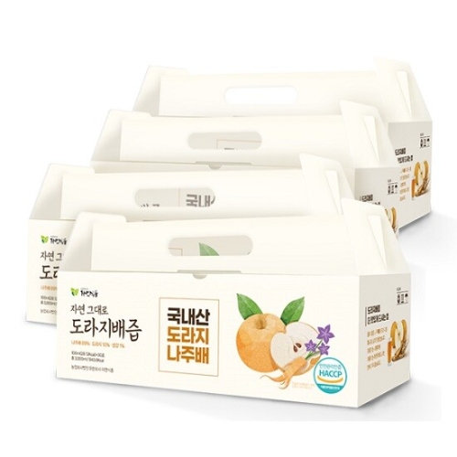 자연식품 자연그대로 도라지배즙 100ml 30포 (4개)