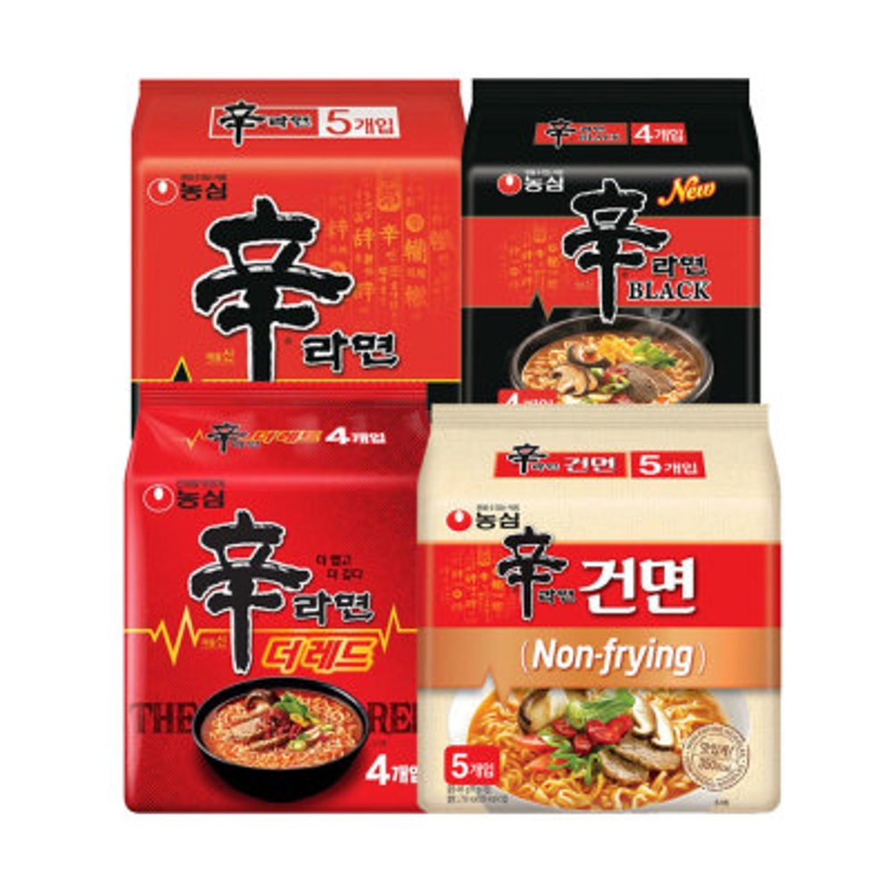 농심  신라면 더레드4개 + 신라면5개 + 신라면 건면5개 + 신라면 블랙4개