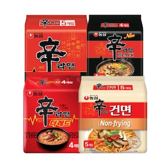 농심 신라면 더레드4개 + 신라면5개 + 신라면 <b>건면</b>5개 + 신라면 블랙4개
