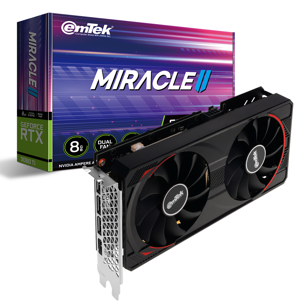 이엠텍 지포스 RTX 3060 Ti MIRACLE II D6 8GB