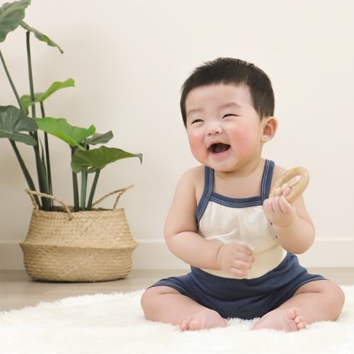 코튼 메쉬 딥 상하 set_블루