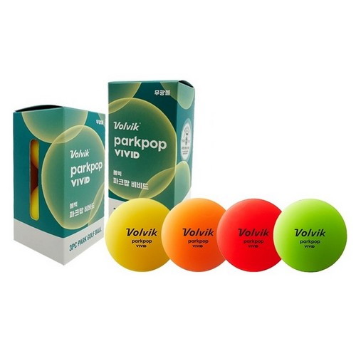 볼빅 파크팝 비비드 무광 파크골프볼 (2개)_이미지