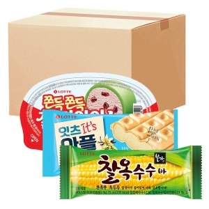 롯데제과 찰떡아이스 잇츠와플 찰옥수수 10개씩 총 30개