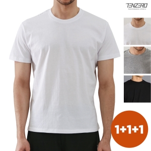 마우나케아 3종세트 순면 반팔면티셔츠 블랙/그레이/화이트 이너티 TZ23MT013S_이미지