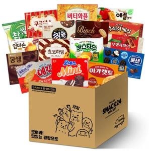스낵24 사무실 꽝꽝 탕비실용 대용량 박스과자세트 1세트 과자 16p_이미지