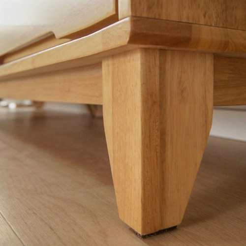 웰리스가구 러버네이쳐 광폭 3단 와이드 고무나무 원목 서랍장 1200_이미지