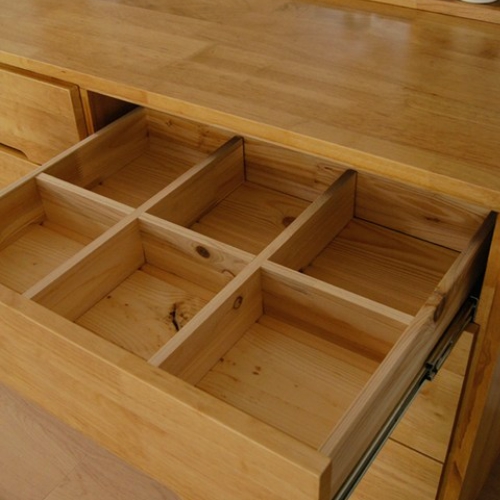 웰리스가구 러버네이쳐 광폭 3단 와이드 고무나무 원목 서랍장 1200_이미지