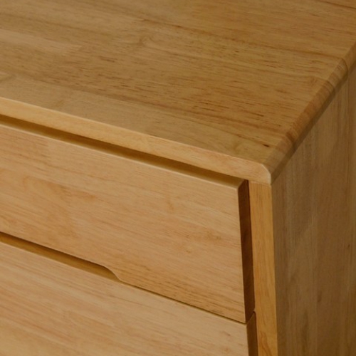 웰리스가구 러버네이쳐 광폭 3단 와이드 고무나무 원목 서랍장 1200_이미지