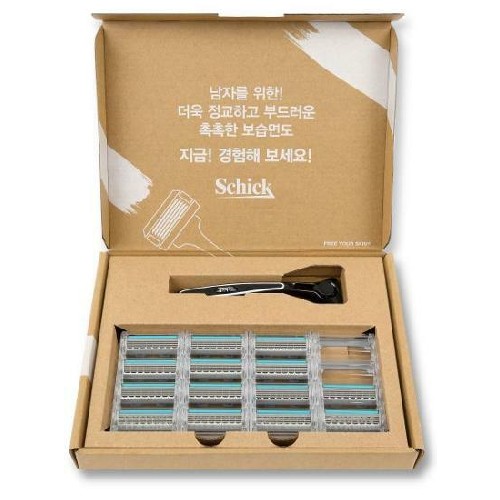 쉬크 쿼트로4 티타늄 + 면도날 (면도기1개+날13개)_이미지