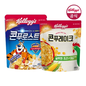 켈로그 시리얼 콘푸로스트 600g + 콘푸레이크 530g