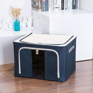 리빙박스 이불 보관함 정리함 땡땡이 24L (2개)_이미지