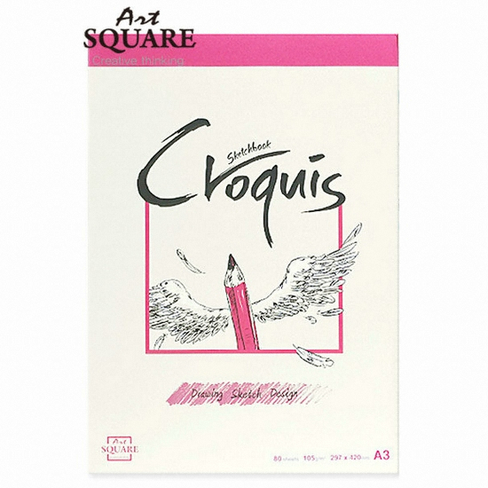 삼원 아트스퀘어 크로키북 제본 105g (A3)_이미지