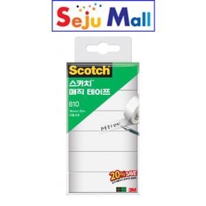 3M 스카치 810 매직 테이프 리필 18mm x 32m (6개)