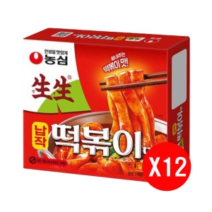 농심 생생납작떡볶이면 258g (12개)
