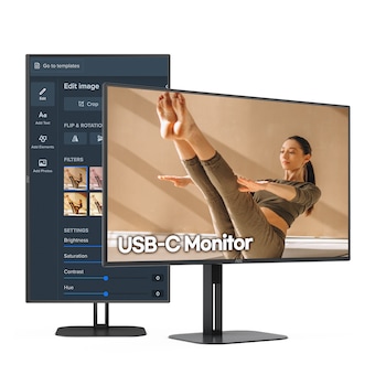알파스캔 <b>AOC</b> Q27V5 QHD USB-C 프리싱크 높낮이 HDR 무결점