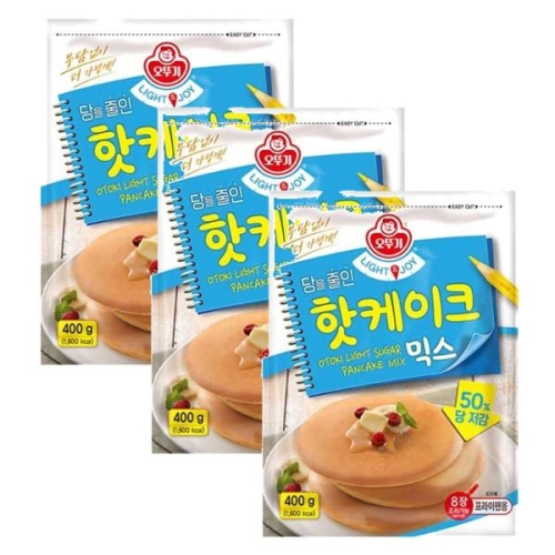 오뚜기 LIGHT&JOY 당을줄인 핫케이크믹스 400g (3개)