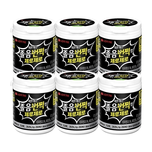 롯데제과 졸음 번쩍껌 제로제로 87g (6개)