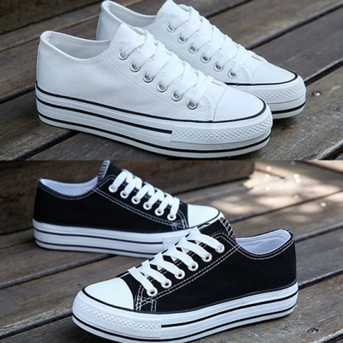 짝꿍닷컴 여성 심플단화 스니커즈 패션운동화 캐주얼신발 ghk1117 본상품선택 블랙_230mm_이미지