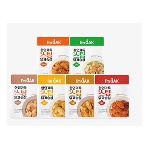 와이즈유엑스글로벌 아임닭 한입가득 스팀 닭가슴살 6종 20팩 (1개)
