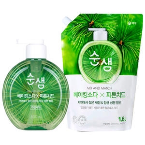 순샘 베이킹소다 피톤치드 975ml + 리필 1.2L (본품1개+리필1개)_이미지