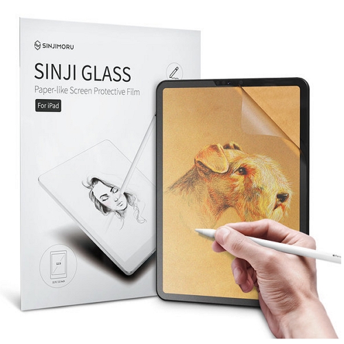 신지모루 iPad Air 5세대 저반사 드로잉 종이질감 보호필름 (액정 1매)_이미지