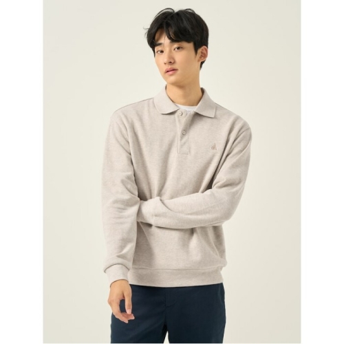 빈폴 클래식 소프트 코튼 칼라넥 티셔츠 베이지_BC5941C20A_이미지