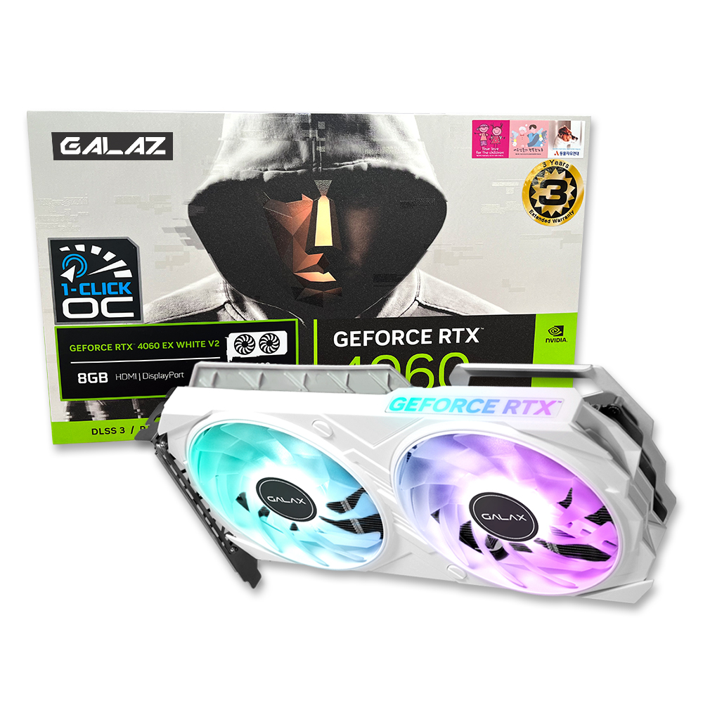������ GALAZ ������ RTX 4060 EX WHITE OC V2 D6 8GB