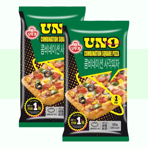 오뚜기 UNO 콤비네이션 사각피자 120g (2개)_이미지
