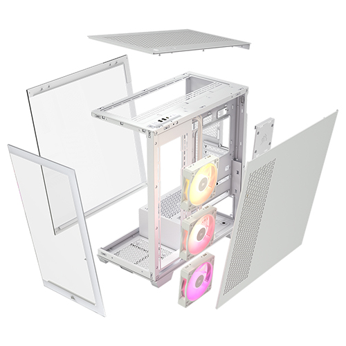 CORSAIR iCUE LINK 3500X RGB 강화유리 (화이트)_이미지