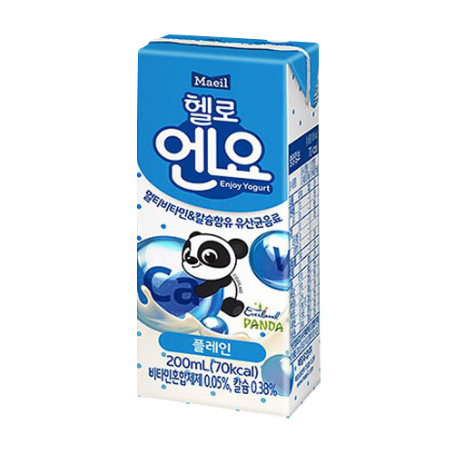 매일유업 헬로엔요 유산균 음료 플레인 200ml (24개)_이미지