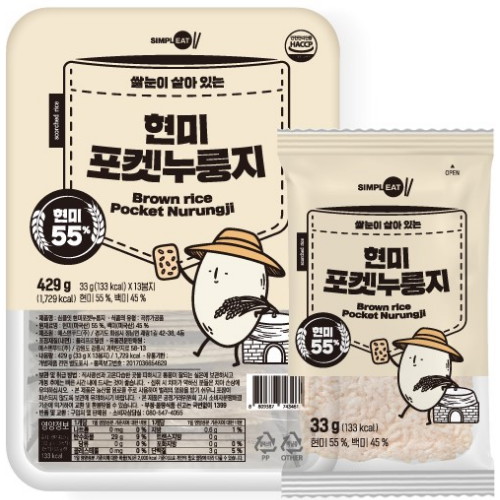 에스앤푸드 심플잇 현미 포켓누룽지 13개입 429g이미지입니다. 누르면 해당 게시물로 새창이동합니다.