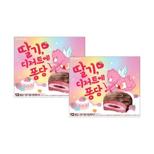 롯데제과 몽쉘 딸기 생크림케이크 384g (1개)