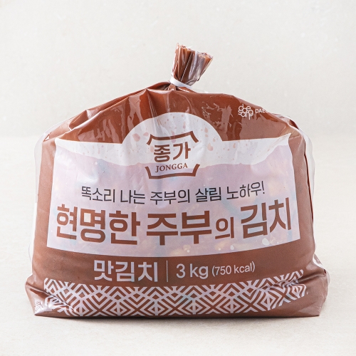 종가 현명한 주부의 맛김치 3kg 1개