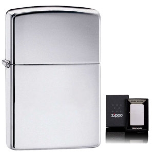 지포 레그 사틴 크롬 지포라이터_205