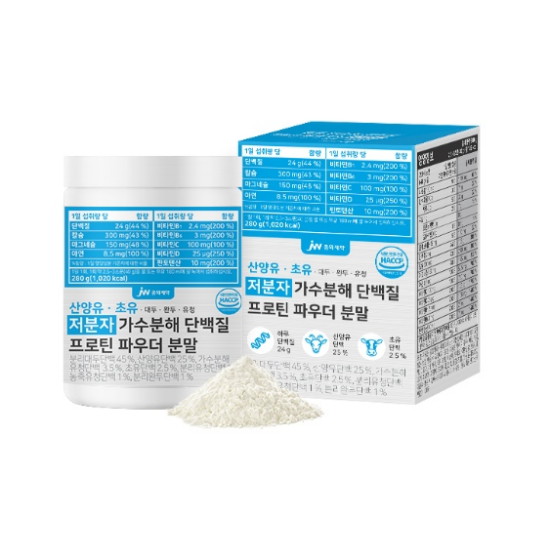 JW중외제약 저분자 가수분해 단백질 프로틴 파우더 분말 280g (4개)