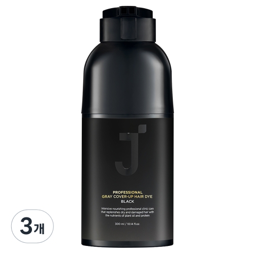 제이숲 프로페셔널 커버업 새치 염색 블랙 300ml (3개)_이미지