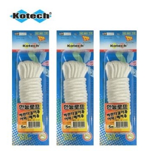 코텍스 빨래 건조대 줄 캠핑 로프 타프 스트링 텐트 팔찌 5m 3개