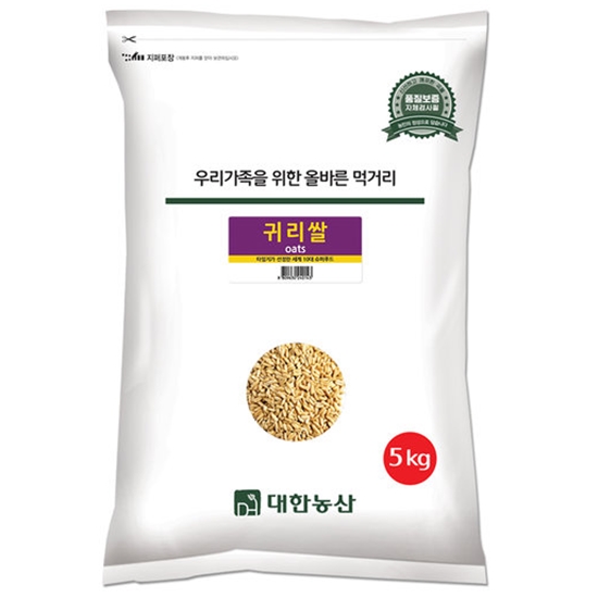 대한농산 귀리 5kg이미지입니다. 누르면 해당 게시물로 새창이동합니다.