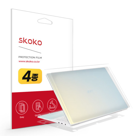스코코 LG전자 그램 스타일16 16Z90RS 16ZD90RS 무광 외부보호필름 (전신 4종)_이미지