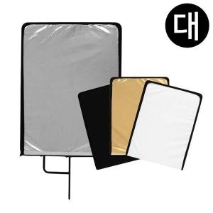 셀러허브 포멕스 사진조명 촬영장비 사각반사판 4in1 대 76x91cm FP3036 실버 화이트 S11529949