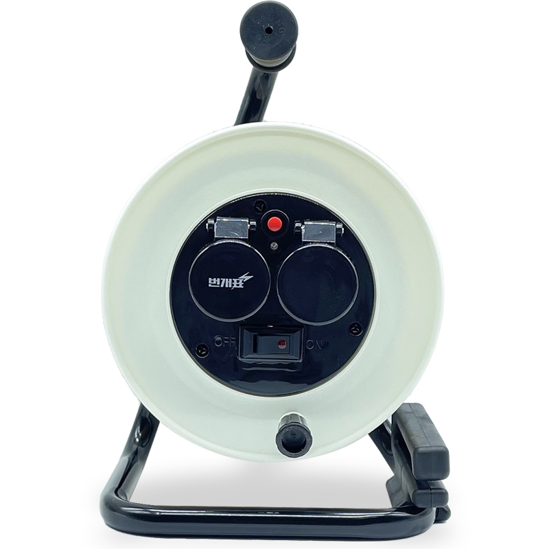 번개표 2구 캠핑 케이블릴 아이보리 일반형 PSR-K2M (20m)_이미지