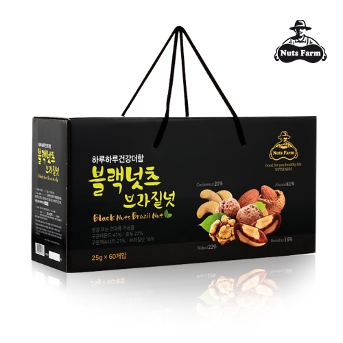  넛츠팜 하루하루 건강더함 블랙넛츠 브라질넛 25g [60개]