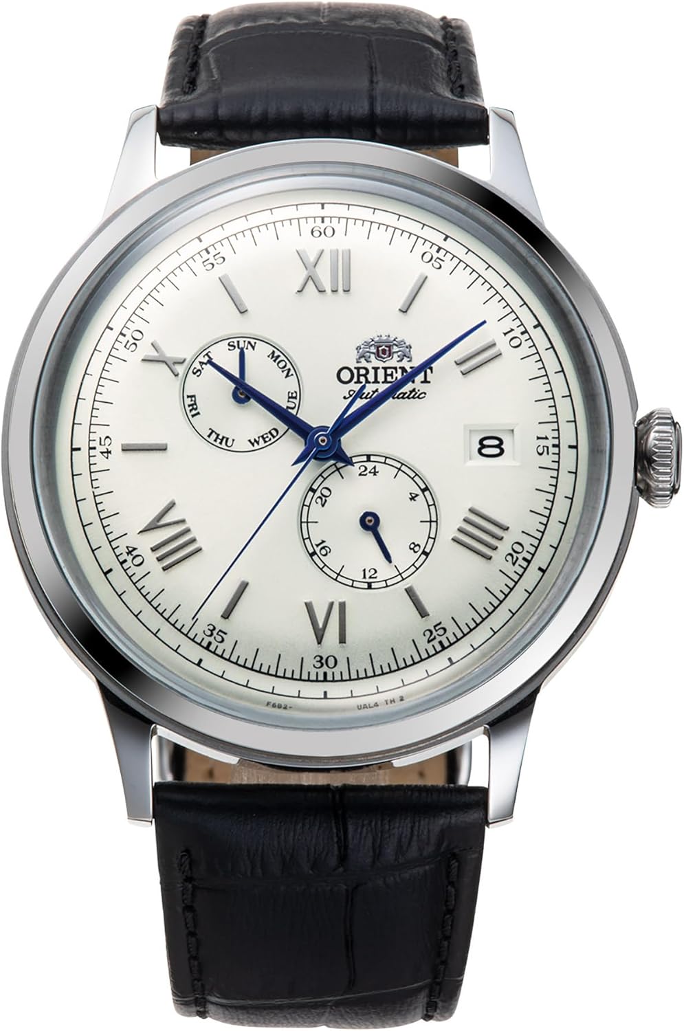 Bambino 버전 8 주간 달력 자동 드레스 워치 모델 RA-AK0701S30B